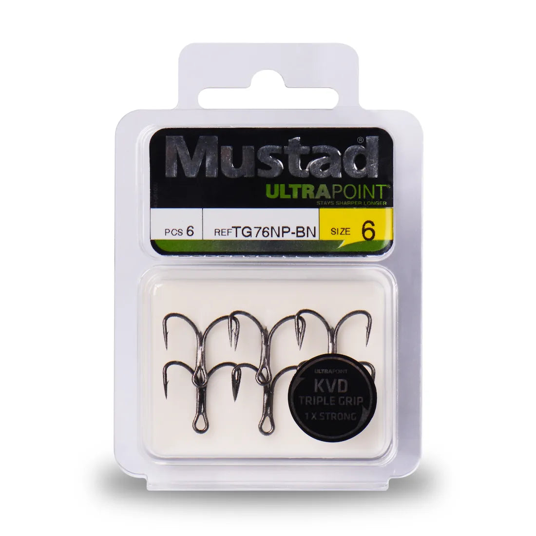 MUSTAD KVD ELITE TRIPLE GRIP® TREBLE HOOK - 2X SHORT